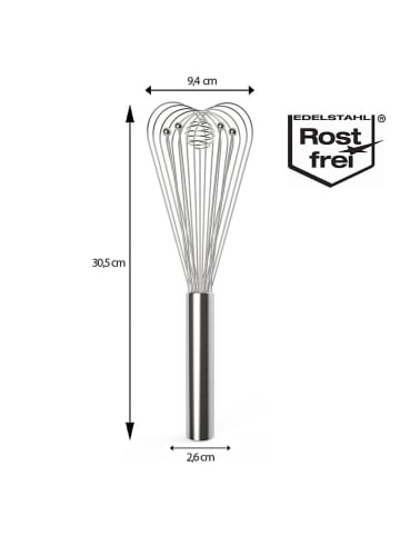 Stoneline Edelstahl-Schneebesen - (L)30,5 cm