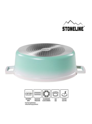 Stoneline 2tlg. Set: Bräter ''Gourmet'' in Grün - 6,6 l