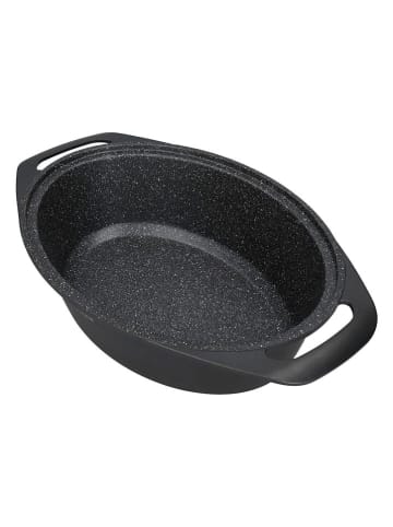 Zwieger 2-delige set: braadslede met deksel zwart - 4,4 l