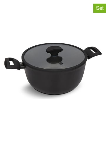 Zwieger 2tlg. Set: Kochtopf ''Thermo'' in Schwarz - 4,4 l