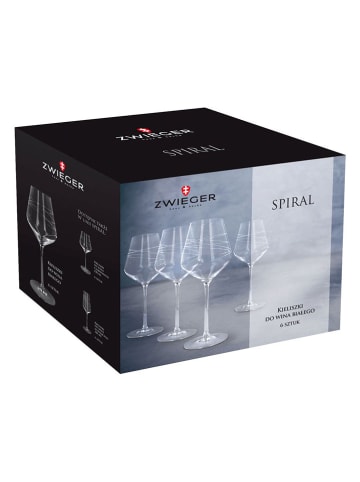 Zwieger Kieliszki (6 szt.) do białego wina ''Spiral'' - 380 ml