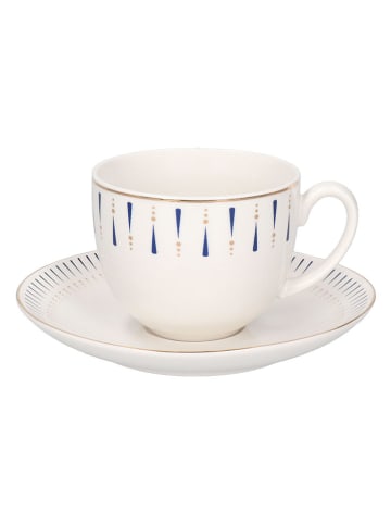Zwieger 2tlg. Set: Tasse "Majestic" in Weiß/ Blau - 220 ml