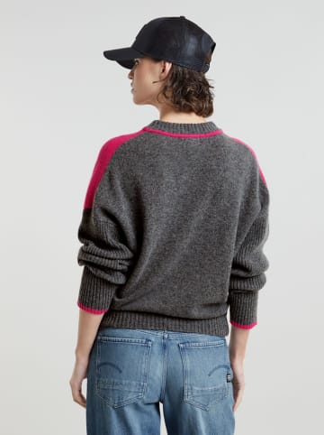 G-Star Pullover in Anthrazit/ Pink