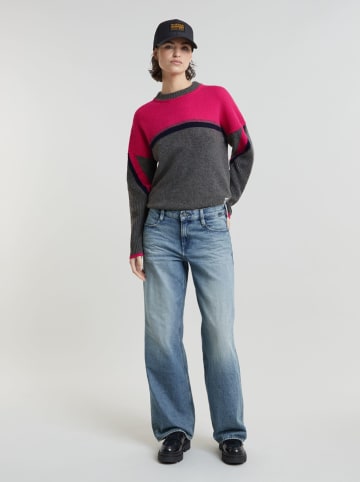 G-Star Pullover in Anthrazit/ Pink
