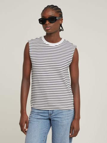 G-Star Top in Weiß/ Schwarz