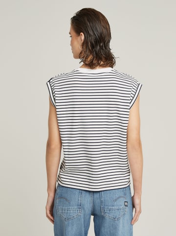 G-Star Shirt in Weiß/ Dunkelblau