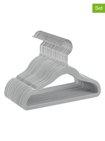Songmics 30er-Set: Kleiderbügel in Hellgrau/ Silber - (B)30 x (H)20,5 cm