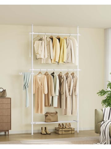 Songmics Kledingrek wit - (B)123 x (H)310 x (D)33,5 cm
