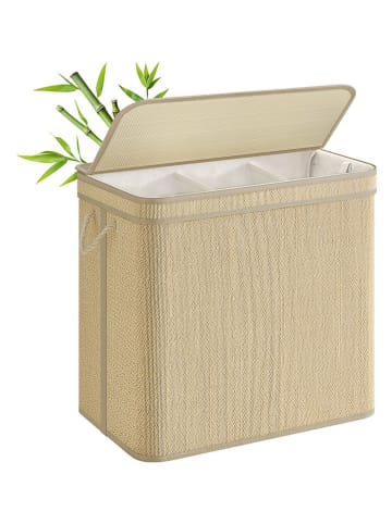 Songmics Wäschekorb in Beige - (B)66 x (H)61 x (T)43 cm