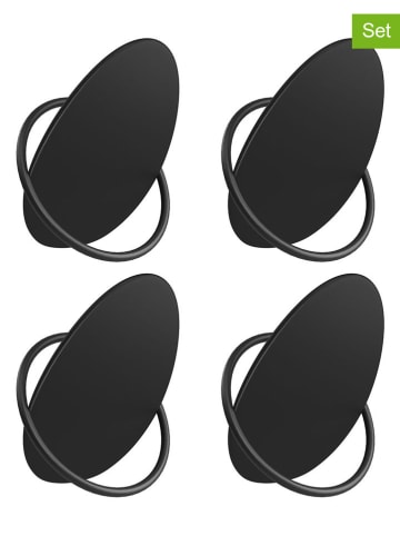 Songmics 4er-Set: Kleiderhaken in Schwarz - (B)5,5 x (H)8,5 cm