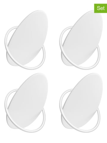 Songmics 4er-Set: Kleiderhaken in Weiß - (B)5,5 x (H)8,5 cm