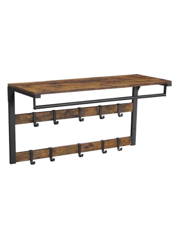 Songmics Garderobe in Braun/ Schwarz - (B)80 x (H)42 x (T)30 cm