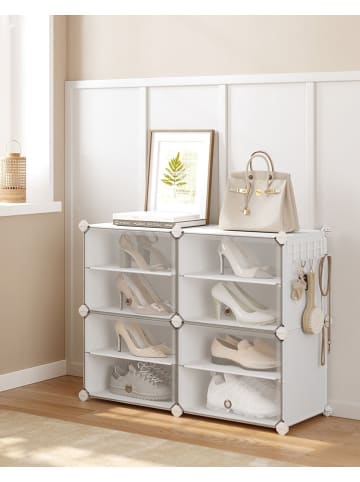 Songmics Schoenenkast wit/transparant - (B)83 x (H)63 x (D)32 cm