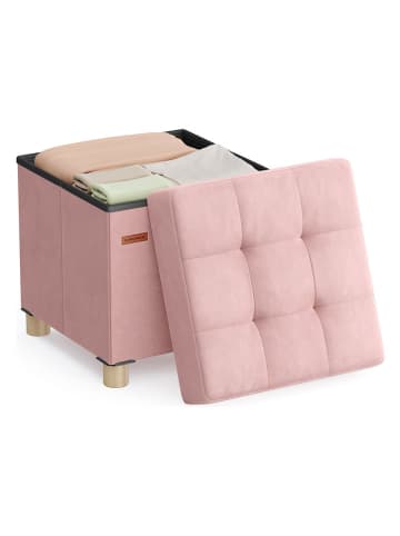 Songmics Aufbewahrungshocker in Rosa - (B)38 x (H)40 x (T)38 cm