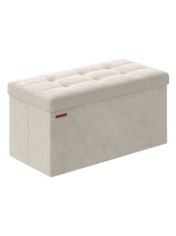 Songmics Aufbewahrungsbank in Creme - (B)76 x (H)38 x (T)38 cm