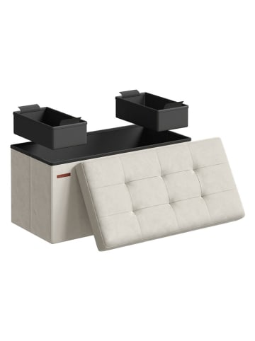 Songmics Aufbewahrungsbank in Creme - (B)76 x (H)38 x (T)38 cm