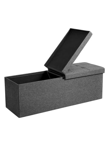 Songmics Aufbewahrungsbank in Grau - (B)110 x (H)38 x (T)38 cm