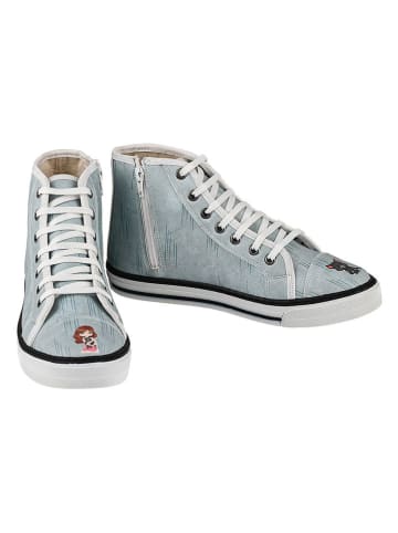Streetfly Skórzane sneakersy w kolorze błękitnym