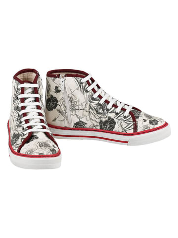 Streetfly Leren sneakers wit/rood