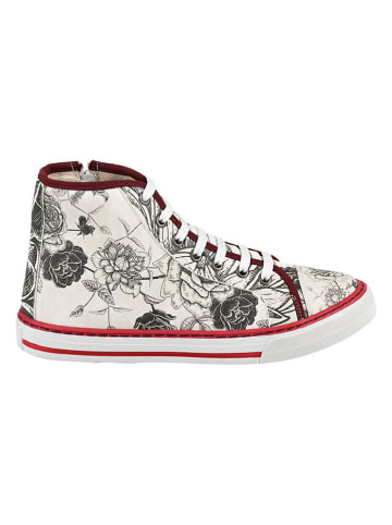 Streetfly Leren sneakers wit/rood