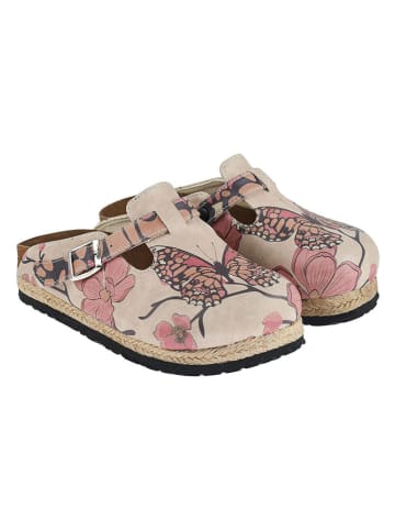 Streetfly Leder-Clogs in Rosa