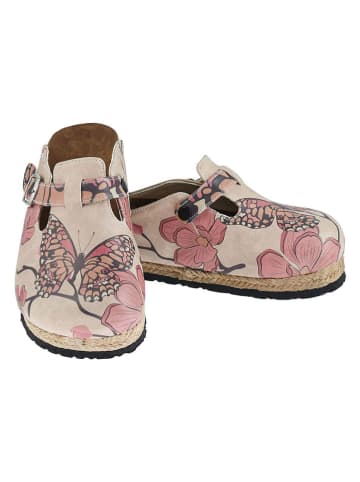 Streetfly Leren clogs lichtroze