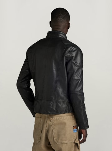G-Star Lederjacke in Schwarz