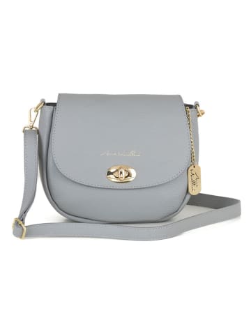 Anna Morellini Leren schoudertas "Iseppa" grijs - (B)24 x (H)21 x (D)9 cm