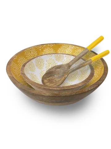Ard'time Saladebestek "Sun" lichtbruin/geel - (L)30,5 x (B)7,5 cm