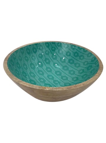 Ard'time Sztućce sałatkowe "Sea" w kolorze jasnobrązowo-turkusowym - 30 x 7,5 cm
