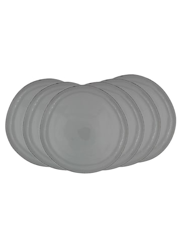 Ard'time Talerze obiadowe (6 szt.) "Galet" w kolorze szarym - Ø 26,8 cm