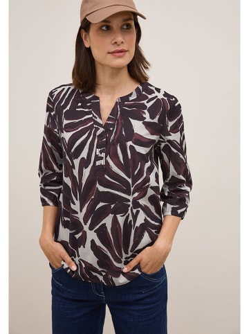 Cecil Bluse in Aubergine/ Creme