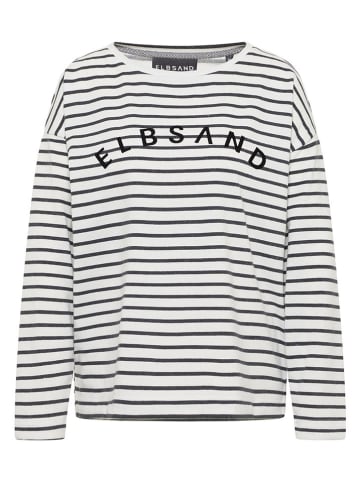 ELBSAND Sweatshirt "Ulima" wit/zwart
