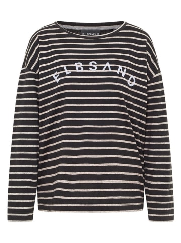 ELBSAND Sweatshirt "Ulima" zwart/crème