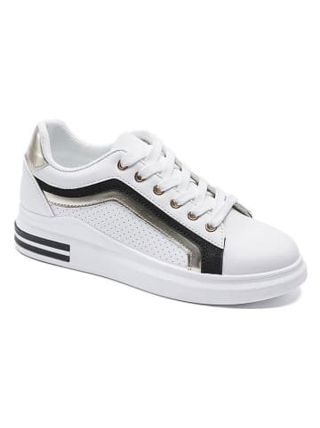 Viagiulia Sneakers in Weiß/ Schwarz/ Gold