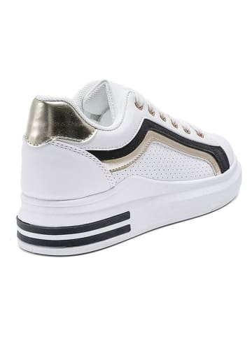 Viagiulia Sneakersy w kolorze złoto-biało-czarnym