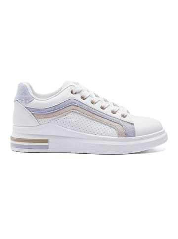 Viagiulia Sneakersy w kolorze biało-błękitno-beżowym