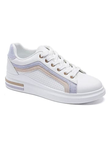 Viagiulia Sneakersy w kolorze biało-błękitno-beżowym