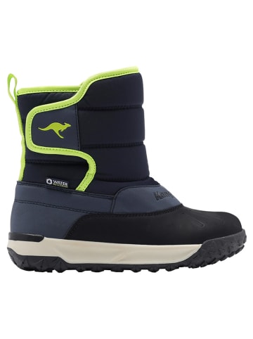 Kangaroos Winterstiefel "K-NB Koze" in Dunkelblau/ Grün