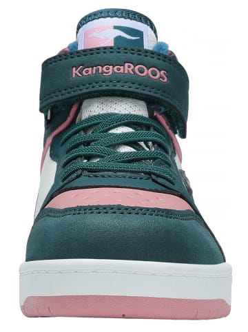 Kangaroos Sneakersy "K-CP Rim Mid EV" w kolorze jasnoróżowo-ciemnozielonym