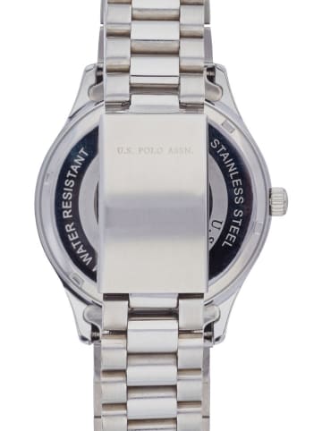 U.S. Polo Assn. Kwartshorloge zilverkleurig/zwart