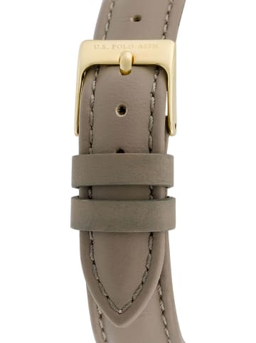 U.S. Polo Assn. Quarzuhr in Beige/ Gold/ Weiß