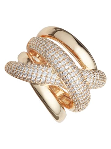 U.S. Polo Assn. Vergold. Ring mit Kristallen