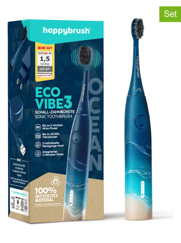 happybrush 3er-Set: Aufsteckbürsten "Eco Vibe3+ Ocean"