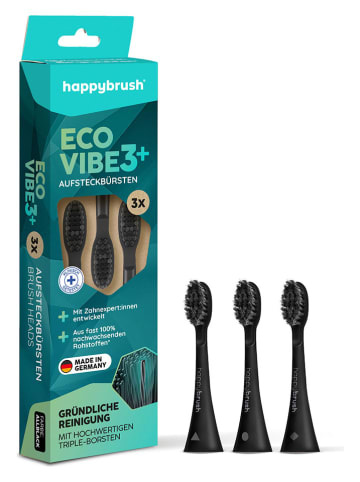 happybrush Końcówki (3 szt.) "Eco Vibe3+" do szczoteczki