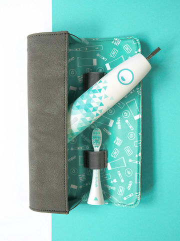 Happy Brush Travelcase in Grau - (L)19,5 x (H)6,5 x (T)3,7 cm