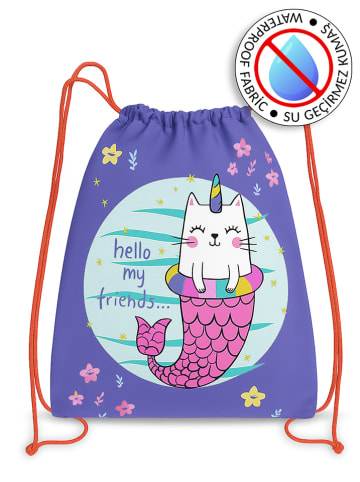 Denokids Worek "Mermaid" w kolorze fioletowo-różowym - 40 x 33 cm