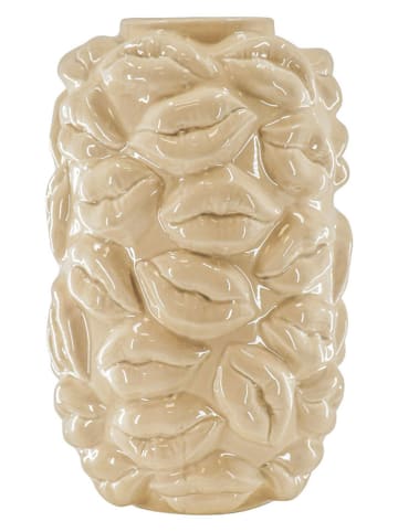 HouseVitamin Vaas "Lips" beige - (H)27 x Ø 17 cm