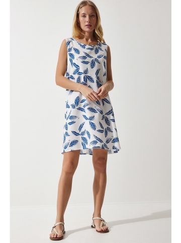Happiness Istanbul Jurk wit/blauw