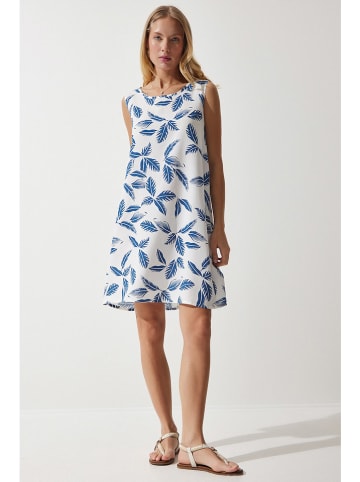 Happiness Istanbul Jurk wit/blauw
